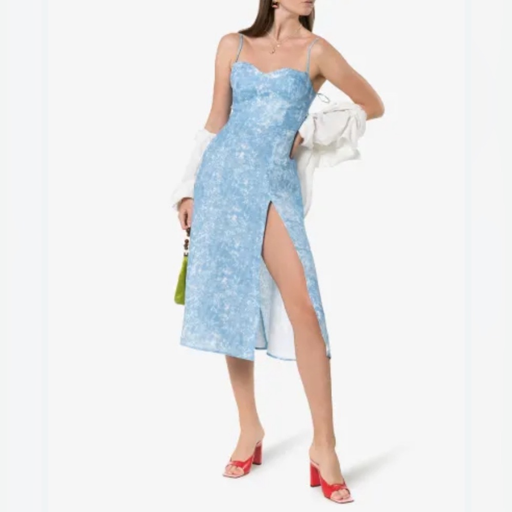 Reformation Linen Midi Length Dress size 4